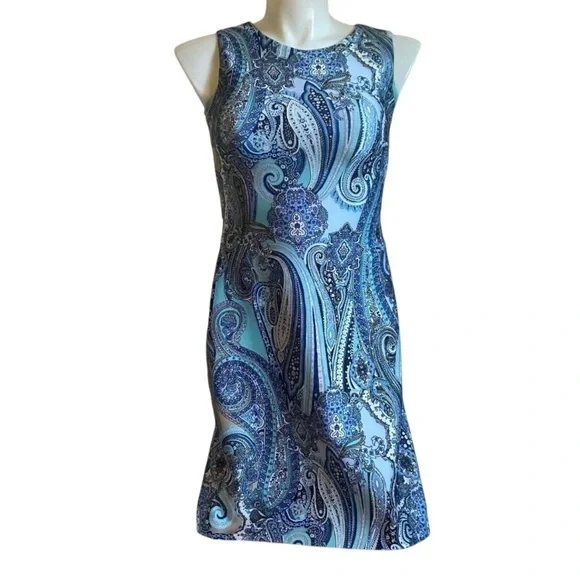 NEW Tommy Hilfiger women’s paisley bodycon dress - size 8 - Picture 1 of 5